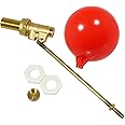 SPARES2GO 1/2" Part 1 Valve High Pressure Side Entry Toilet Cistern Ballcock 4 1/2" Ball Float Kit
