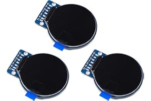 Teyleten Robot 1.28 Inch TFT LCD Display Module Round RGB 240*240 GC9A01 Driver 4 Wire SPI Interface 240x240 PCB for Arduino 3PCS