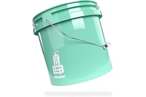 MAGIC BUCKET | Seau de lavage pour voiture menthe | 13 litres env. 13 litres | Compatible avec Grit Guard, Detail Guardz Dirt Lock, Chemical Guys Dirt Trap, Gamma Lids Couvercle
