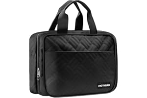 HOTBAG Kosmetiktasche, Große hängende Reise-Kulturtasche Damen, Wasserabweisende Makeup-Reisetaschen, Kulturbeutel für Reisegröße, Travel Essentials, Accessoires, Kulturtasche Zum Aufhängen (Schwarz)