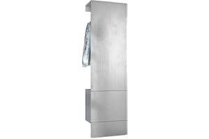 Vladon Garderobe Carlton Set 5, Made in Germany, Wandgarderobe aus Flur-Paneel mit Kleiderstange & Wandschrank, Anthrazit matt/Beton Oxid Optik (52 x 193 x 35 cm)