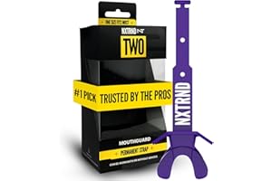 NXT NXTRND Nxtrnd Two Fußball Mundschutz, Fußball Mundstück mit Gurt, passend für Erwachsene & Jugendliche (lila)