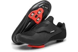 DARIBOM Unisex Cycling Shoes Compatible with Peloton Indoor Road Bike Riding Shoes for Men and Women Pre-Installed with Delta Cleats Clip Outdoor Pedal