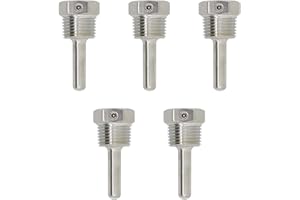 VMATISCH Pozzetto portasonda 1/2 portasonda inox pozzetto termometrico porta sonda temperatura solare termometro acciaio pt100