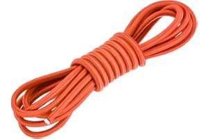 DMiotech 6mm Shock Cord, 3 M Orange Bungee Cord Tent Pole Shock Cord Round Elastic Kayak Rope Stretch String Marine Grade Heavy Polyester for DIY Projects Tie Downs