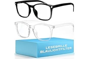 CCVOO 2 pack Lesebrille damen herren mit blaulichtfilter Augenoptik Brille Lesehilfe für Damen Herren