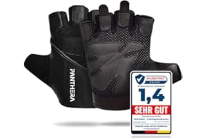 PɅNTHERɅ BY AMD PANTHERA® Fitness Sport Handschuhe Fingerlose Atmungsaktive Fitnesshandschuhe Trainingshandschuhe für Krafttraining, Kraftsport, Crossfit, Bodybuilding, Radsport, Fahrrad, Gym zubehör Damen und Herren