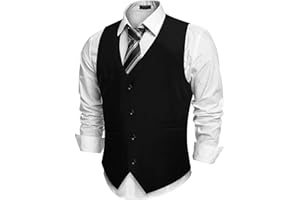 COOFANDY Gilet da uomo casual da lavoro, leggero, slim fit