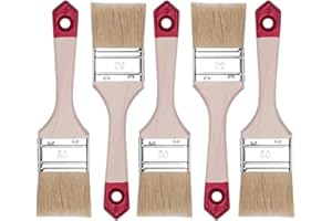 HARDY WORKING TOOLS Flachpinsel-Set 5-teilig, 5 Stück – 50 mm Breite, Malerpinsel Set mit Holzgriff, Lackpinsel Serie *40*, 5PCS, Pinselset A0202-400520