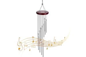 Changrongsheng Wind Chimes Indoor Outdoor Wind Chimes Metal Garden Wind Chimes Decorative Wind Chimes with 12 Aluminum Alloy Long Tubes for Patio Balcony Garden Backyard Home Decor Gift
