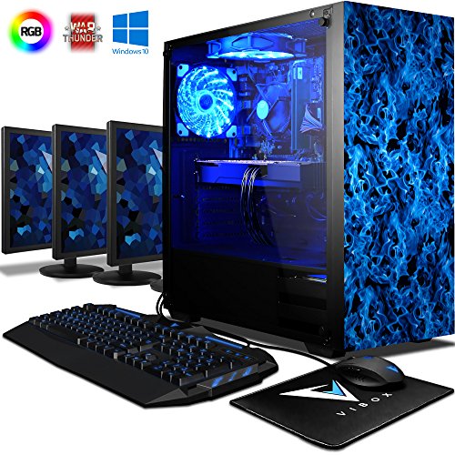 VIBOX Killstreak GMR760-300 Gaming PC Ordenador de sobremesa con Cup n de Juego Win 10 3X Triple 22 HD Monitor 4 3GHz Ryzen 8-Core GeForce GTX 1060 8GB DDR4 RAM 480GB SSD 2TB HDD VIBOX Killstreak GMR760-300 Gaming PC Ordenador de sobremesa con Cup n de Juego Win 10 3X Triple 22 HD Monitor 4 3GHz Ryzen 8-Core GeForce GTX 1060 8GB DDR4 RAM 480GB SSD 2TB HDD