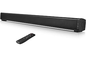 Aisung Soundbar for TV, 32-inch Home Theater Stereo Sound Bar Wall Mountable TV Speakers with Subwoofer, Wireless Bluetooth 5.0, HDMI/Optical/Coaxial/USB/AUX/RCA Compatible