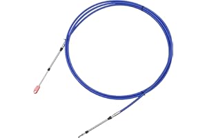 uxcell 1 câble de boîtier de commande à distance de 4 m de type marin 3300/33C avec chape pour moteur hors-bord Yamaha, système de direction du moteur de bateau, bleu