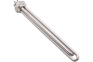 AIICIOO 240 V 3600 W Elemento riscaldante in acciaio inox 1 pollice (DN25) Diametro 33,25 mm BSP con anello in silicone