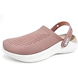 DOCTOR FEEL SOFT Clogs for Women | Cushioned EVA Slip-On Sandals with Back Strap | Lightweight Anti-Slip Everyday Wear Footwear: 