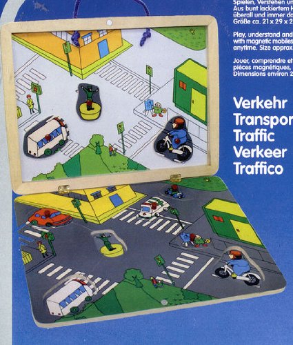 Preisvergleich Produktbild Holzpuzzle Legepuzzle mit Magnettafel Verkehr