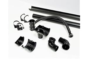 FloPlast Miniflo Half-Shed Water Butt Guttering Pack Black to Suit Standard 8 and 10 Feet Shed