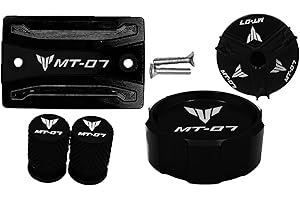 SELECTION3D Couvercle Maitre Cylindre Yamaha MT-07 | Bouchon d'Huile | Bouchons de valves | Accessoires Yamaha MT-07 - Tracer 700 | 2014-2024 |Couleur Noir | Équipement Moto MT07 | Protection | Caches MT07
