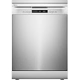 Midea MFD60S200X.1-IT Lavastoviglie Libera Installazione con 14 coperti, 8 Programmi, Display a LED, Partenza Ritardata, Funz