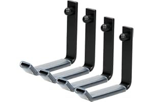 ECD Germany Uchwyt ścienny do opon samochodowych, 4 szt. 105 x 105 mm, wykonany w całości ze stali, obciążenie do 40 kg, w zestawie materiały montażowe, uchwyt na opony, uchwyt na opony, felgi, uchwyt