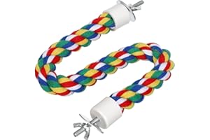 ULTECHNOVO Cuerda Espiral para pájaros, Perca, Loro, Cuerda de Escalada para pájaros, Perca, Perca, Loro, Cuerda de algodón para periquitos, cacatúas, Conures, 40 cm