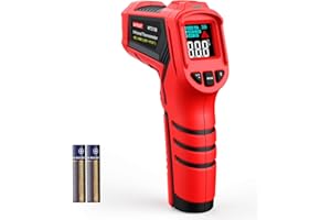 Wintact Laser Infrared Thermometer Gun, Surface Heat Temperature Gun, Non-Contact Digital Thermometer for Kitchen Cooking Food, Pizza Oven, BBQ, Griddle, Soap Making, HVAC