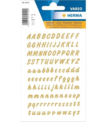 Aufkleber-Set Mit Zahlen & Symbolen – 50 Stück, 2 Cm Hoch, Goldgelb Matt, Wetterfest & Rückstandslos Entfernbar