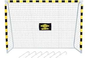 Umbro Cage de Foot - But de Foot Enfant - Kit Entrainement Football pour Enfants et Adultes - Cage Foot Exterieur et Interieur - Montage Rapide - Noir/Jaune