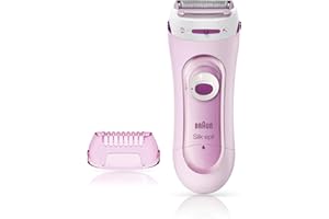 Braun Silk-épil Lady Shaver 5-100 2-in-1 Wireless Electric Women's Razor and Trimmer, Pink