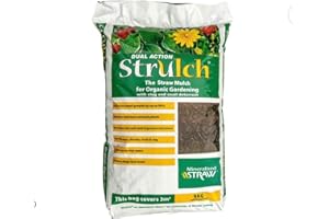 BHGS Strulch Organic Dual Action Garden Straw Mulch 9kg / 100lt Bag Pack of Ten Bags
