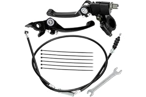 YOXUFA Folding Clutch Brake Lever Perch with Clutch Cable for 110cc 125cc 140cc 150cc Tao Tao DB17 Apollo RFZ DBX15 X18 X19 Z20 Thumpstar Kayo Xmotos SSR YZ Ruckus Pit Dirt Bike 7/8 Handlebar Black
