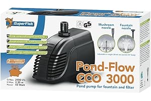 SuperFish Pond Flow eco 3000 676025/2531 Pompe pour Fontaine