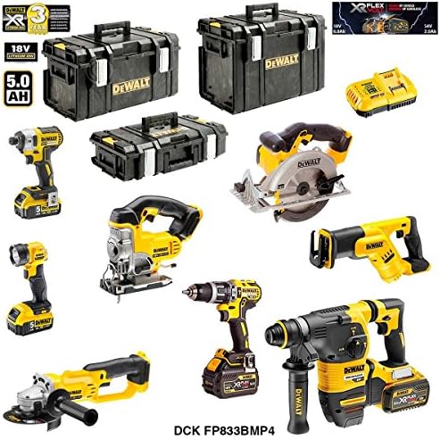 DEWALT Kit DCK-FP833BMP4 54V/18V (DCD796 + DCG412 + DCH333 + DCS387 + DCS391 + DCS331 + DCL040 + DCF887 + 2 x 5,0 Ah 18V + 2 x 6,0 Ah 54V/18V + DCB118 + DS150 + DS300 + DS400)