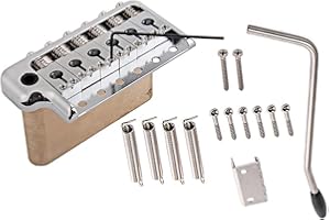 Alnicov, Selletta in acciaio inossidabile con ponte in ottone con sistema tremolo, ricambio per chitarra elettrica Stratocaster ST