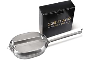 Goetland Utensilios Camping Accesorios Fiambrera de Camping Acero Inoxidable 304 Estilo Militar Estadounidense