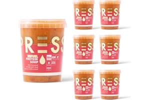 PRSS 100% COLD PRESSED PRESS Healthfoods, Refuel Soup, Slow Roasted Tomato, Quinoa and Basil Protein Soup, x6 Packs 485g Soup