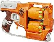 FlipFury Nerf Zombie Strike Toy Blaster with 2 Flipping Drums and 12 Official Nerf Zombie Strike Elite Darts – for Kids, Teen