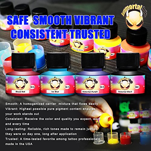 Tätowierung Set Komplett Tattoo Set 5 Farben/Inks USA brand inks 1 Tattomaschine Beginner CE Power K4EUYMX - 3
