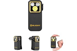 OLIGHT Oclip Pro S 600 Lumens 5 Light Sources Clip on Torch, Rechargeable UV Light with Magnetic Base, Mini LED RGB Flashligh
