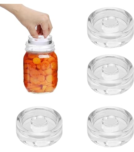 Lot De 4 Pots De Fermentation Au Levain 1200 Ml - Verre Avec Graduation Et Accessoires
