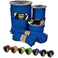 EdcX Paracord 4mm, 35+ Solid Colors (10m, 15m, 30m, 50m, 100m, 300m) | Ideal for Crafting, DIY, Camping, Survival, Outdoor | 100% Nylon Rope 4mm | Tactical Cord 550 Type III (Blue, 15 m)