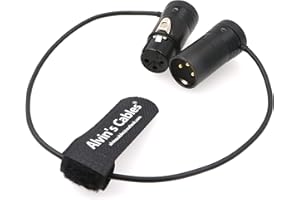 ALVIN'S CABLES Low-Profile 3 Pin XLR Male to Female Cable Original Connector Balanced Microphone Audio Cord Sommer SOD-14 Alvin’s Cables Black 11.8 inches/30cm