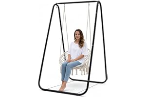 reukmuuc Support de chaise hamac en A, support de balancelle en acier robuste avec hauteur réglable et pieds antidérapants, support de chaise suspendue intérieur/extérieur, convient pour terrasse,