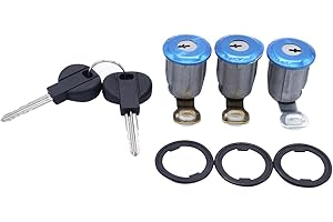 TAKPART - Juego de 3 cerraduras para puerta de cilindro de cerradura y 2 llaves para Partner Xsara Berlingo 2522 9170.G3 9170.CW
