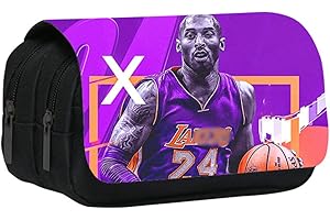 ZGCXRTO Astuccio Basketball Star, Astuccio Grande, Pallacanestro Astuccio Ragazzo Portapenne 2 Scomparti con Cerniera, Forniture Scolastiche per Ragazzi e Adolescenti Viola