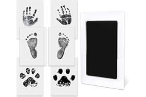 TATUNER Kit Impronte Neonato e Zampa Cane, Non Tossico e Sicuro, Set Impronta Senza Inchiostro per Neonati 0-6 Mesi e Animali Domestici (Cane e Gatto), Perfetto per Ricordi Unici