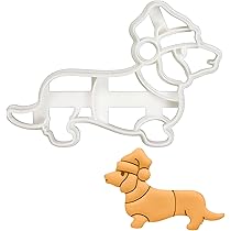 Emporte-pièce Hot Dog Teckel Imprimé 3D - 14 Cm, Pour Biscuits, Fondants, Pâte à Modeler - Cadeau Rigolo Pour Amoureux Des Chiens