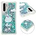 Produktbild Dünn Slim klar Bling Glitzer Flüssige TPU für Huawei P30 Pro,Diamond Sequins Sparkle Glitter Soft-Flex Weiche Gummi Schön Transparent Hülle Kreativ Silikon Crystal Clear Kirstall Gel