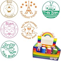 Coffret De Tampon Enseignant Sxutop 8 Pièces Tapon Encreur Enseignant