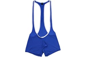 MSemis Men's Wrestling Singlet Smooth Freestyle Jockstrap Bodysuit Underwear